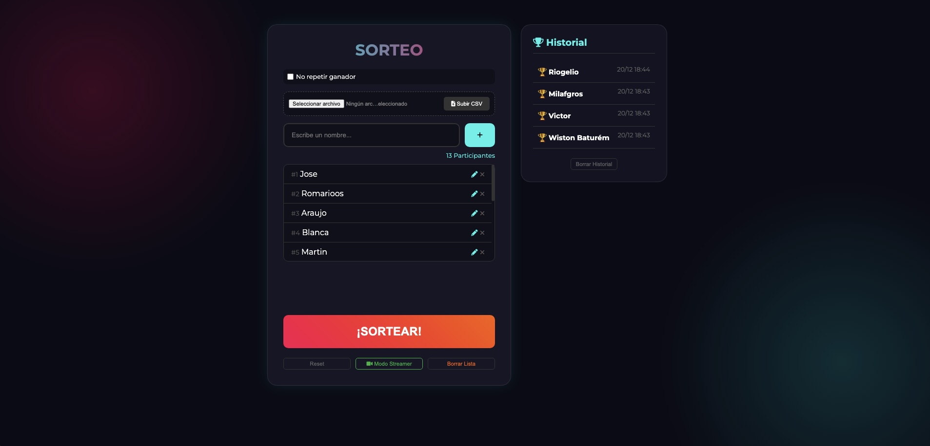 Sistema de Sorteos Pro - Automatizado